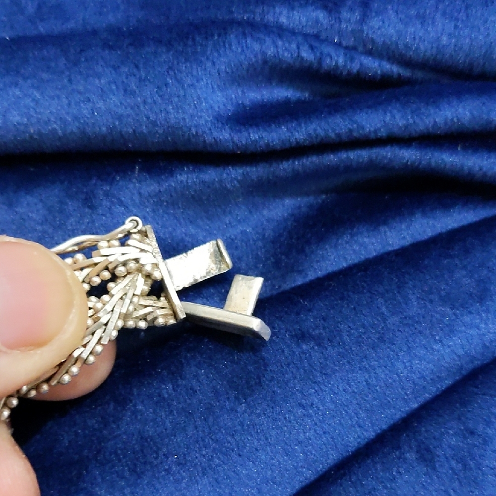 Solid Sterling Silver Intricate Ornate Twisted Br… - image 8